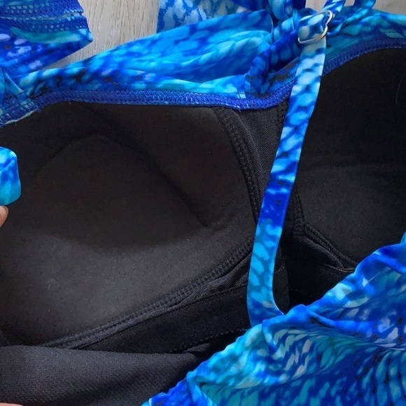 NWT shape solver size 8 one piece swimsuit blue navy tummy control Reflections - Picture 9 of 12